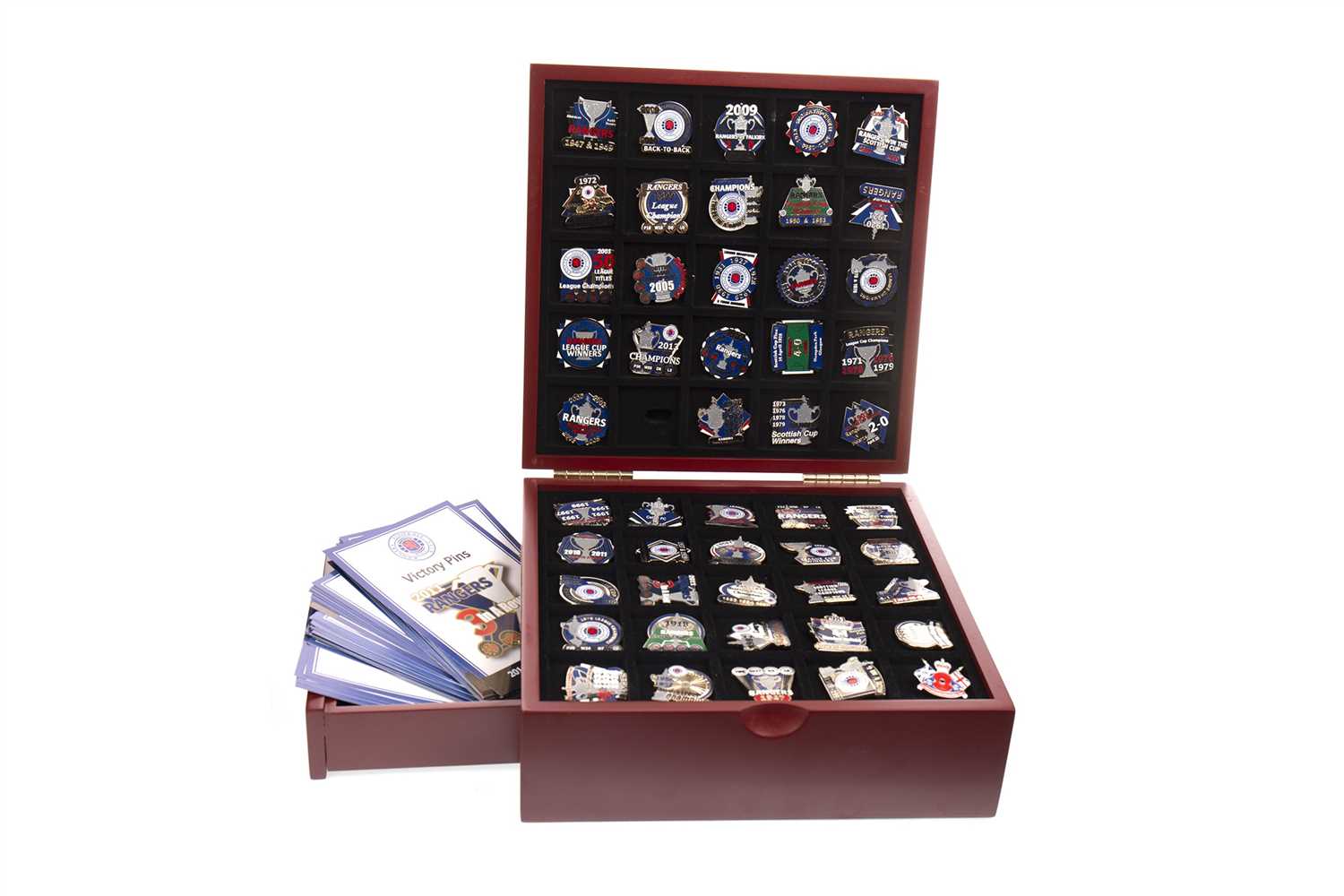 Lot 1903 - THE CASED RANGERS VICTORY PIN COLLECTION