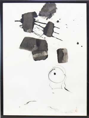 Lot 589 - ABSTRACT III, AN INK BY WILLIAM JOHNSTONE