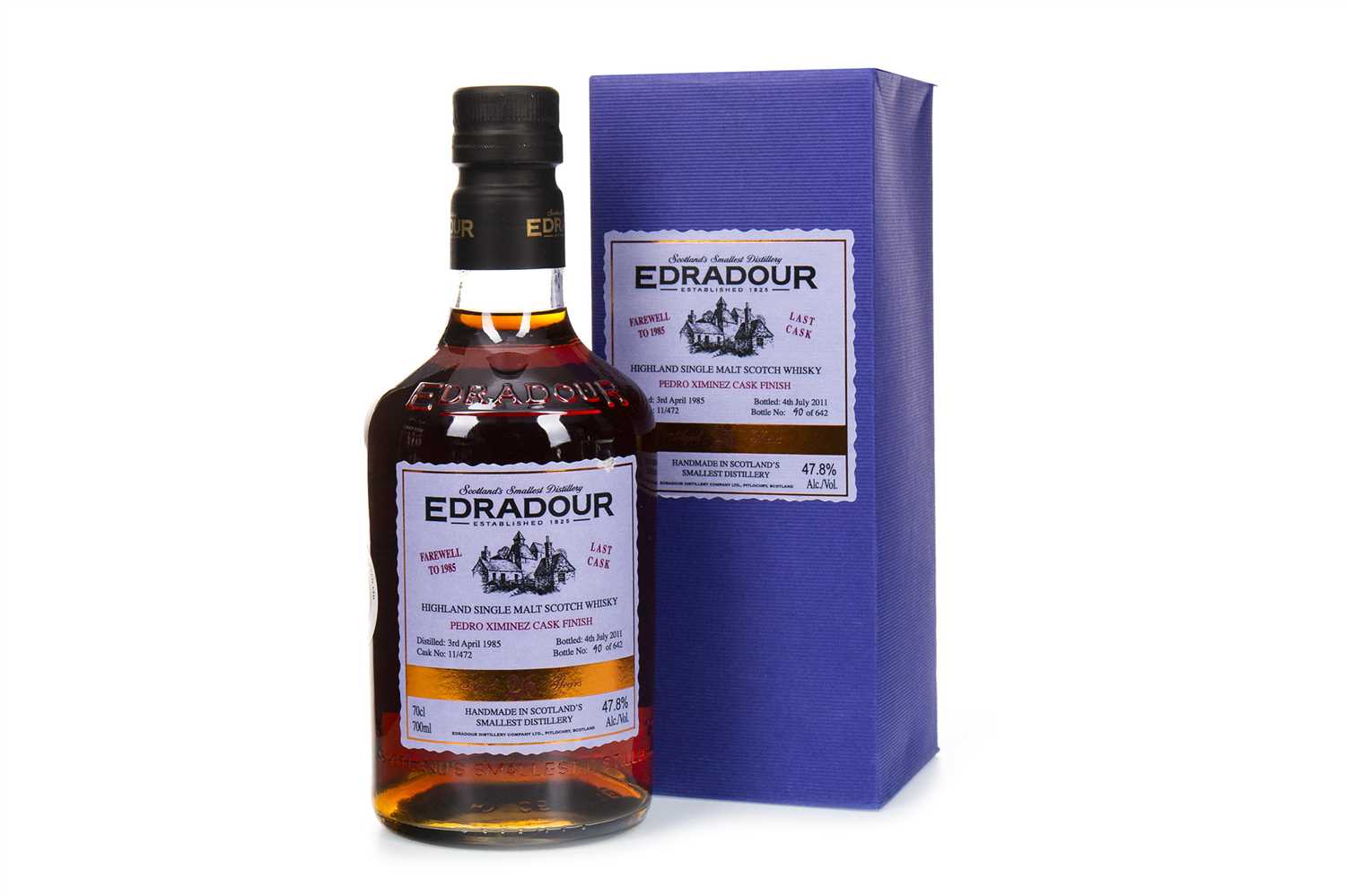 Lot 11 - EDRADOUR 1985 LAST CASK AGED 26 YEARS