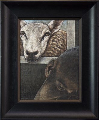 Lot 725 - THE ONE WHO KNOWS, AN ACRYLIC BY KOERT LINDE