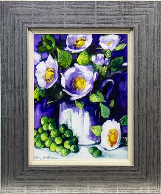 Lot 670 - STILL LIFE, AN OIL BY MARY GALLAGHER