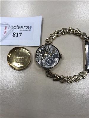 Lot 817 - A LADY'S EARLY 20TH CENTURY GOLD WATCH