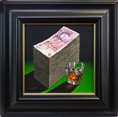 Lot 712 - MY CUP RUNNETH OVER, AN OIL BY GRAHAM MCKEAN