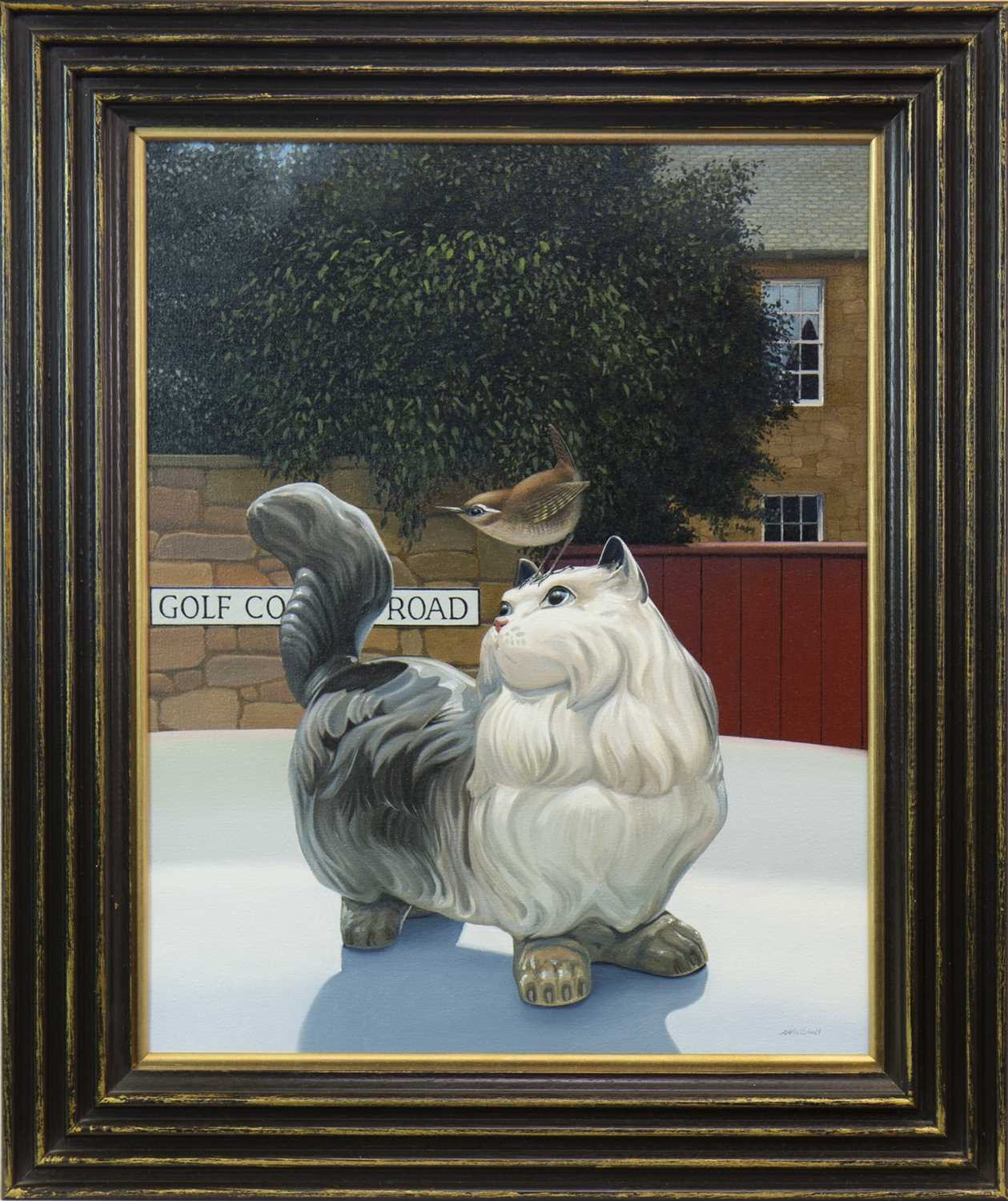 Lot 554 - TOM AND JENNY, OF COURSE, AN OIL BY GORDON K MITCHELL