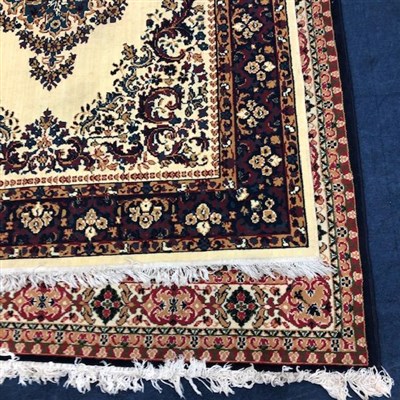 Lot 244 - TWO MACHINE MADE CARPETS AND ANOTHER CARPET