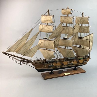 Lot 214 - A LOT OF TWO MODEL SHIPS ON STANDS