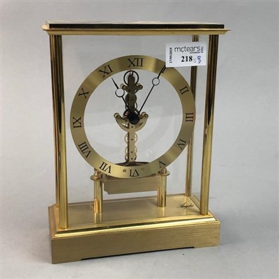 Lot 218 - A BENTIMA 8 DAY MANTEL CLOCK AND THREE OTHER TIMEPIECES