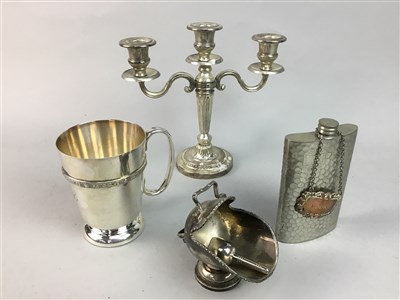 Lot 216 - A FOUR PIECE SILVER PLATED TEA SERVICE AND OTHER PLATED WARES