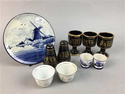 Lot 235 - A JAPANESE OKUMURA SAKI SET AND OTHER DRINKING VESSELS