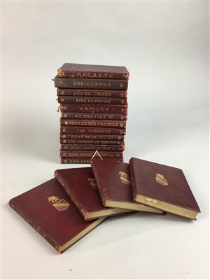 Lot 152 - A COLLECTION OF SHAKESPEARE VOLUMES AND A STOOL