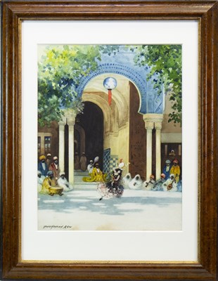 Lot 502 - A DANCE FOR THE SULTAN, A WATERCOLOUR BY HANS HANSEN RSW
