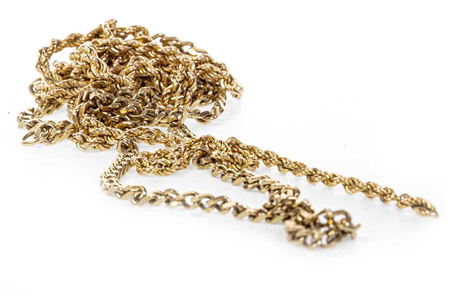 Lot 161 - TWO CHAIN NECKLACES