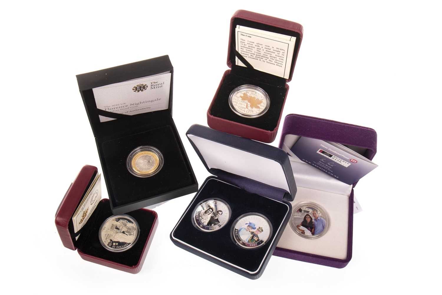 Lot 538 - FIVE SILVER PROOF COINS