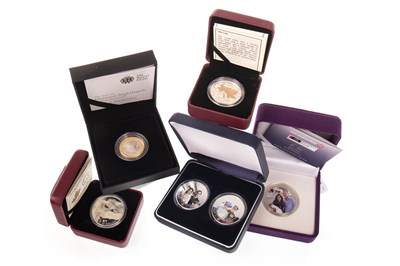 Lot 538 - FIVE SILVER PROOF COINS