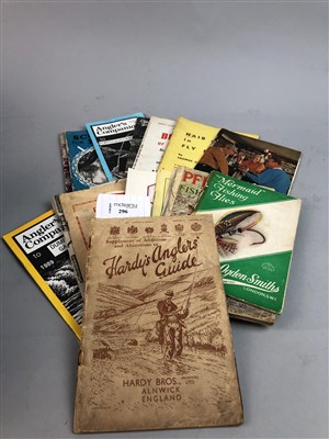 Lot 296 - A 1938 HARDY'S ANGLERS' GUIDE AND A GROUP OF ANGLING CATALOGUES
