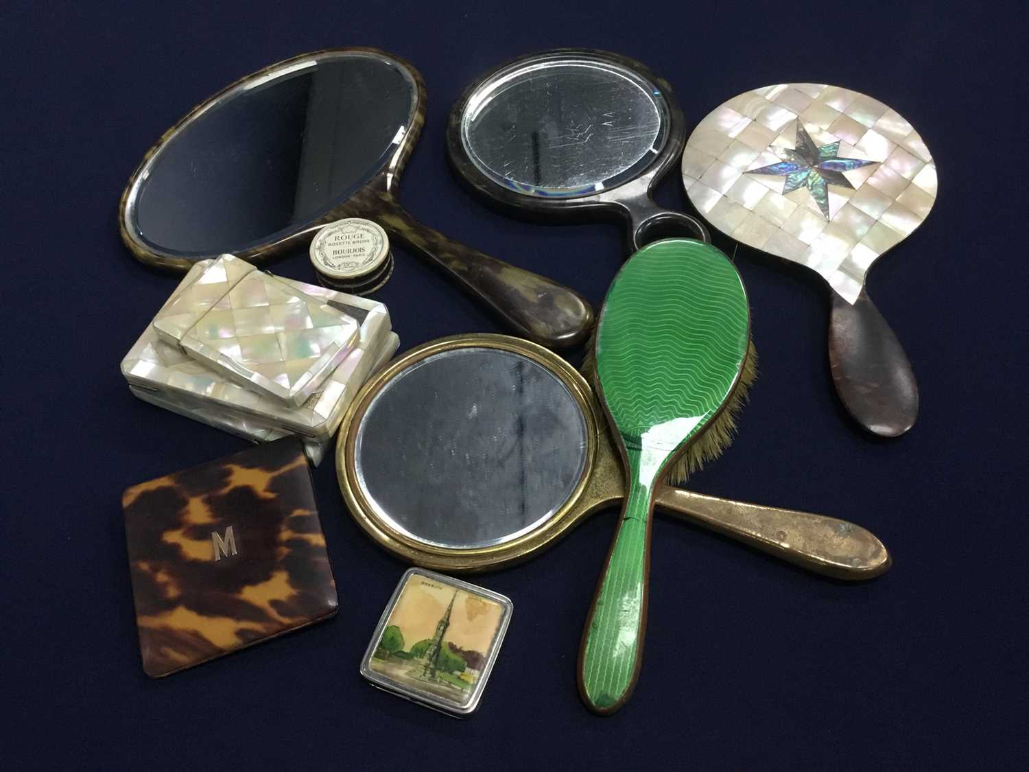 Lot 394 - A LOT OF MOTHER OF PEARL DRESSING TABLE APPOINTMENTS