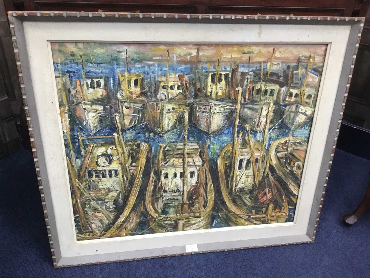 Lot 327 - CHINESE SCHOOL, BOATS IN HARBOUR