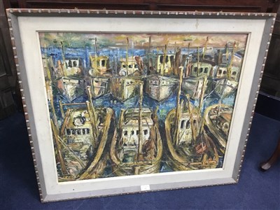 Lot 327 - CHINESE SCHOOL, BOATS IN HARBOUR