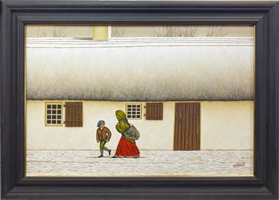 Lot 752 - A YOUNG BURNS AND HIS MOTHER, AN OIL BY GRAHAM MCKEAN