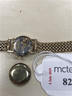 Lot 827 - A LADY'S ZENITH GOLD WATCH AND ANOTHER