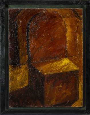 Lot 534 - THE CHAIR, AN OIL BY WILLIAM KENNEDY