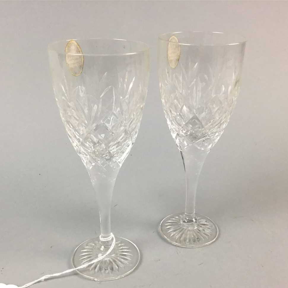 Lot 65 - A ROYAL DOULTON TEA SERVICE AND A PAIR OF CRYSTAL GLASSES