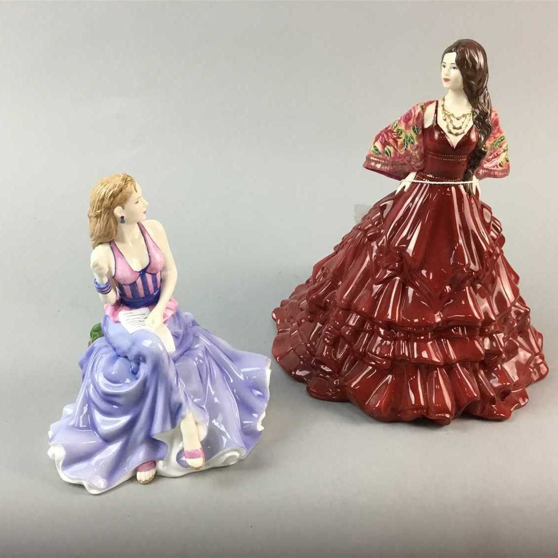 Lot 13 - TWO ROYAL DOULTON FIGURES INCLUDING 'ROSITA' AND 'THINKING OF YOU'