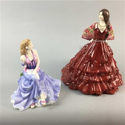 Lot 13 - TWO ROYAL DOULTON FIGURES INCLUDING 'ROSITA' AND 'THINKING OF YOU'
