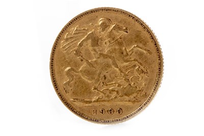 Lot 525 - A GOLD HALF SOVEREIGN, 1900
