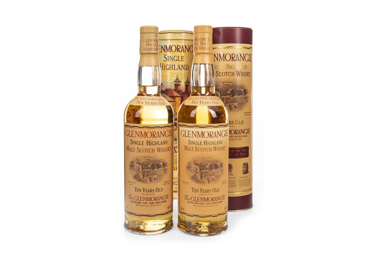 Lot 374 - TWO BOTTLES OF GLENMORANGIE 10 YEARS OLD