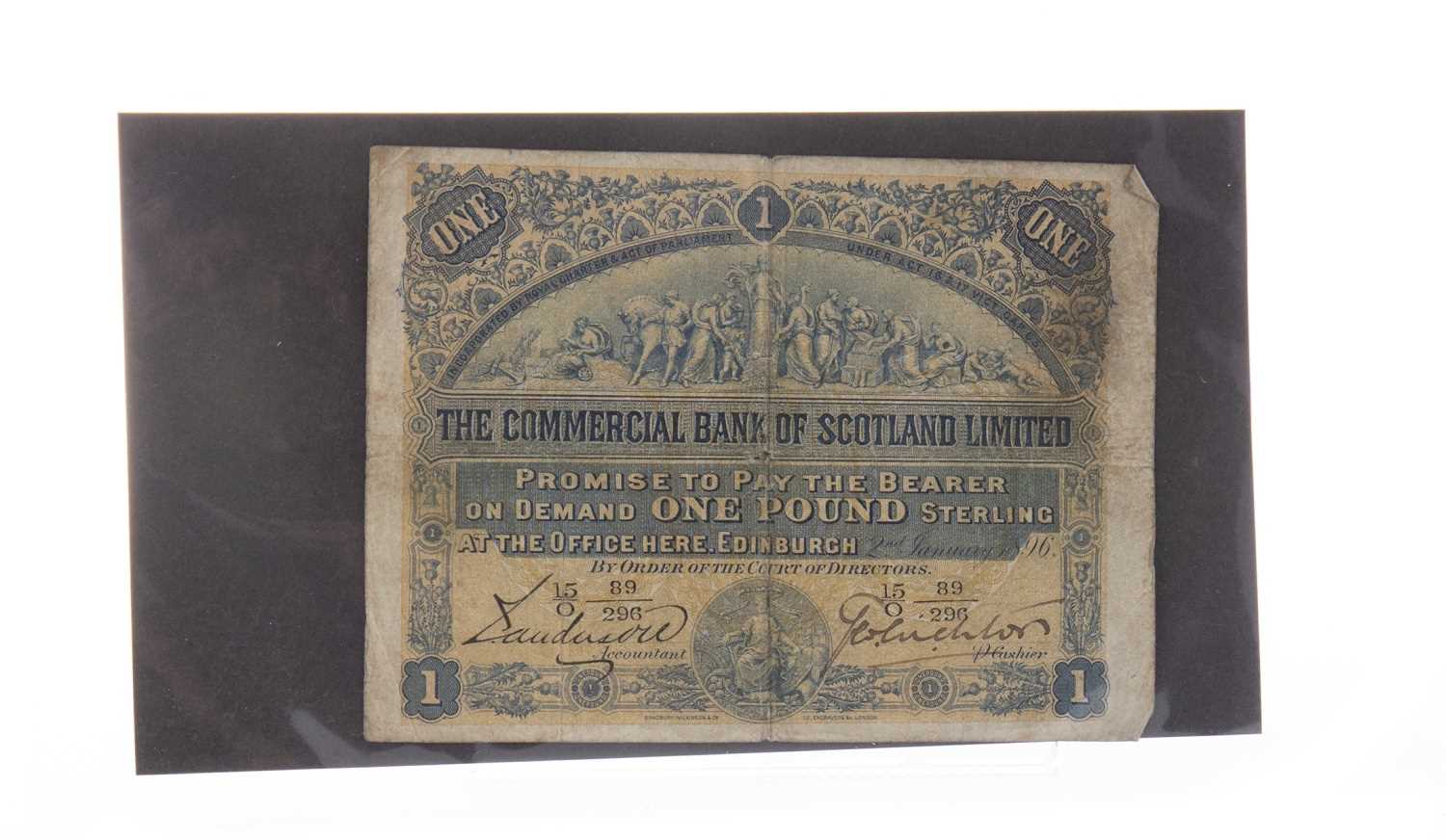 Lot 560 - A THE COMMERCIAL BANK OF SCOTLAND LIMITED £1 NOTE 1896