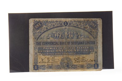Lot 563 - A THE COMMERCIAL BANK OF SCOTLAND £1 POUND NOTE, 1896
