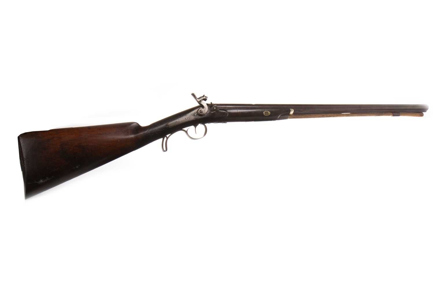 Lot 835 - A 19TH CENTURY PERCUSSION MUSKET BY HENRY ELWELL
