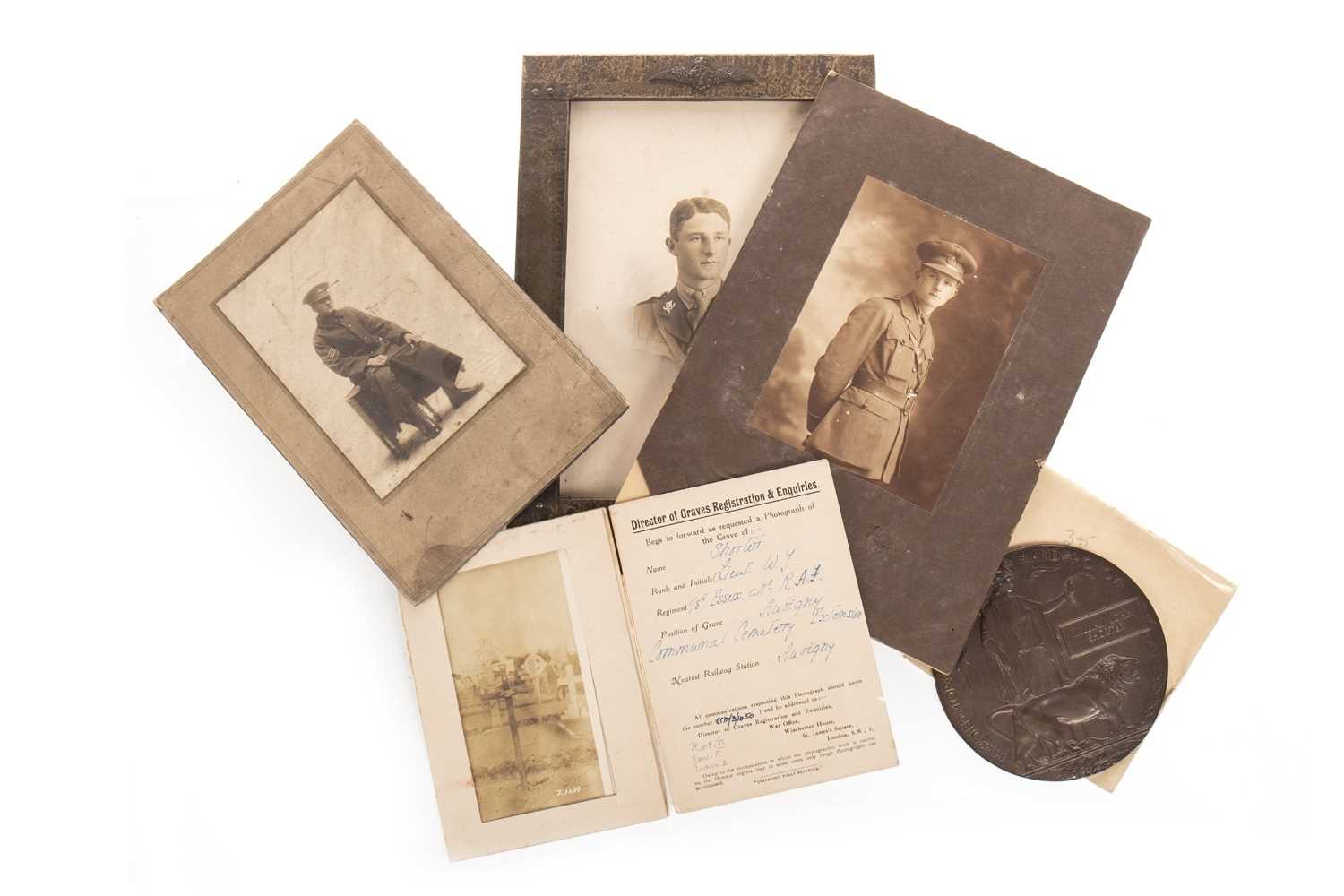 Lot 851 - A POIGNANT AND FASCINATING ARCHIVE RELATING TO LIEUT. WILLIAM JOHN SHORTER