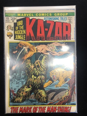 Lot 927 - A COLLECTION OF MARVEL COMICS INCLUDING SGT. FURY, KA-XAR AND THE FLASH