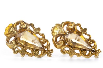 Lot 50 - A PAIR OF CONVERTED VICTORIAN EARRINGS