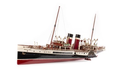 Lot 939 - A HAND MADE MODEL OF THE PADDLE STEAMER JEANIE DEANS