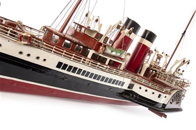 Lot 939 - A HAND MADE MODEL OF THE PADDLE STEAMER JEANIE DEANS