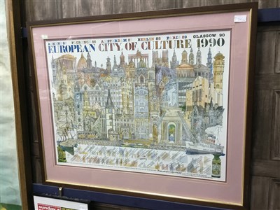 Lot 241 - A LARGE FRAMED POSTER AND ANOTHER TWO POSTERS