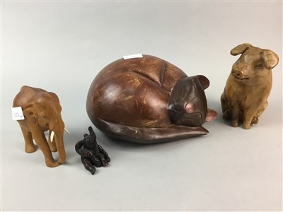 Lot 325 - A GROUP OF CARVED WOOD FIGURES