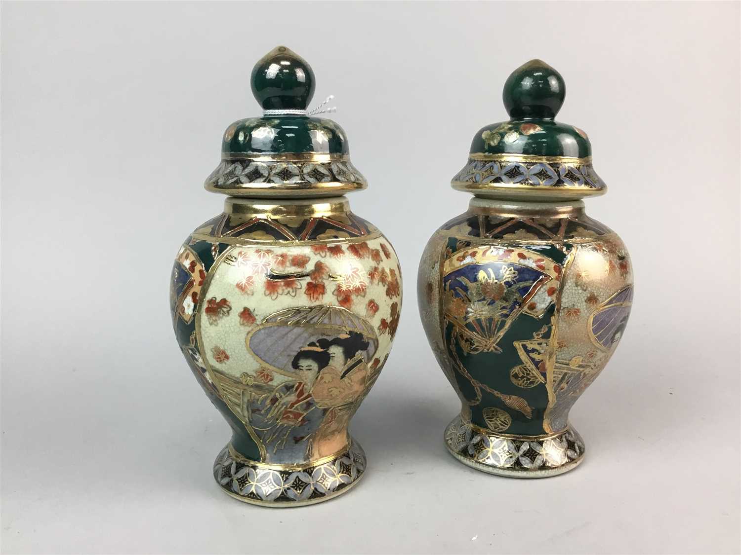 Lot 152 - A PAIR OF JAPANESE VASES AND OTHER ITEMS