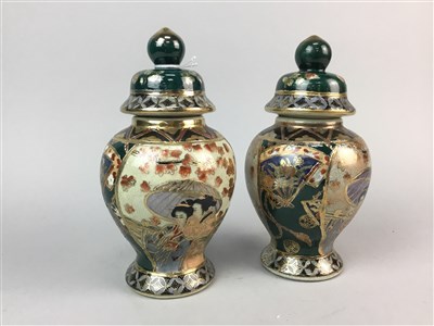 Lot 152 - A PAIR OF JAPANESE VASES AND OTHER ITEMS
