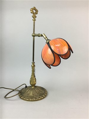 Lot 156 - A CAST BRASS DESK LAMP
