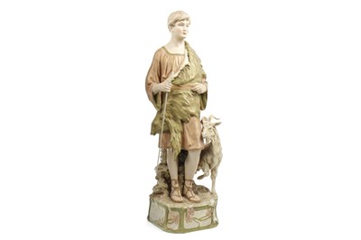 Lot 1222 - A PAIR OF ROYAL DUX FIGURES OF A SHEPHERD AND SHEPHERDESS