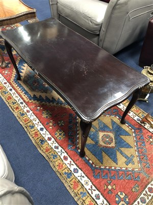 Lot 280 - A MAHOGANY OCCASIONAL TABLE AND ANOTHER TABLE