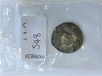 Lot 548 - AN ELIZABETH I SILVER HAMMERED SIXPENCE