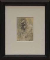 Lot 179 - * PETER HOWSON OBE, JOB mixed media on paper,...