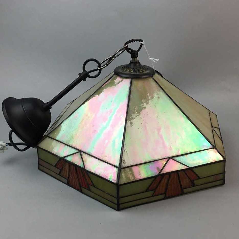Lot 28 - A LEAD GLASS CEILING SHADE