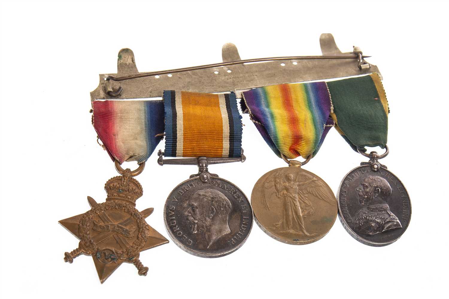 Lot 1607 - A WWI MEDAL GROUP AWARDED TO E. PEARCE R.E.