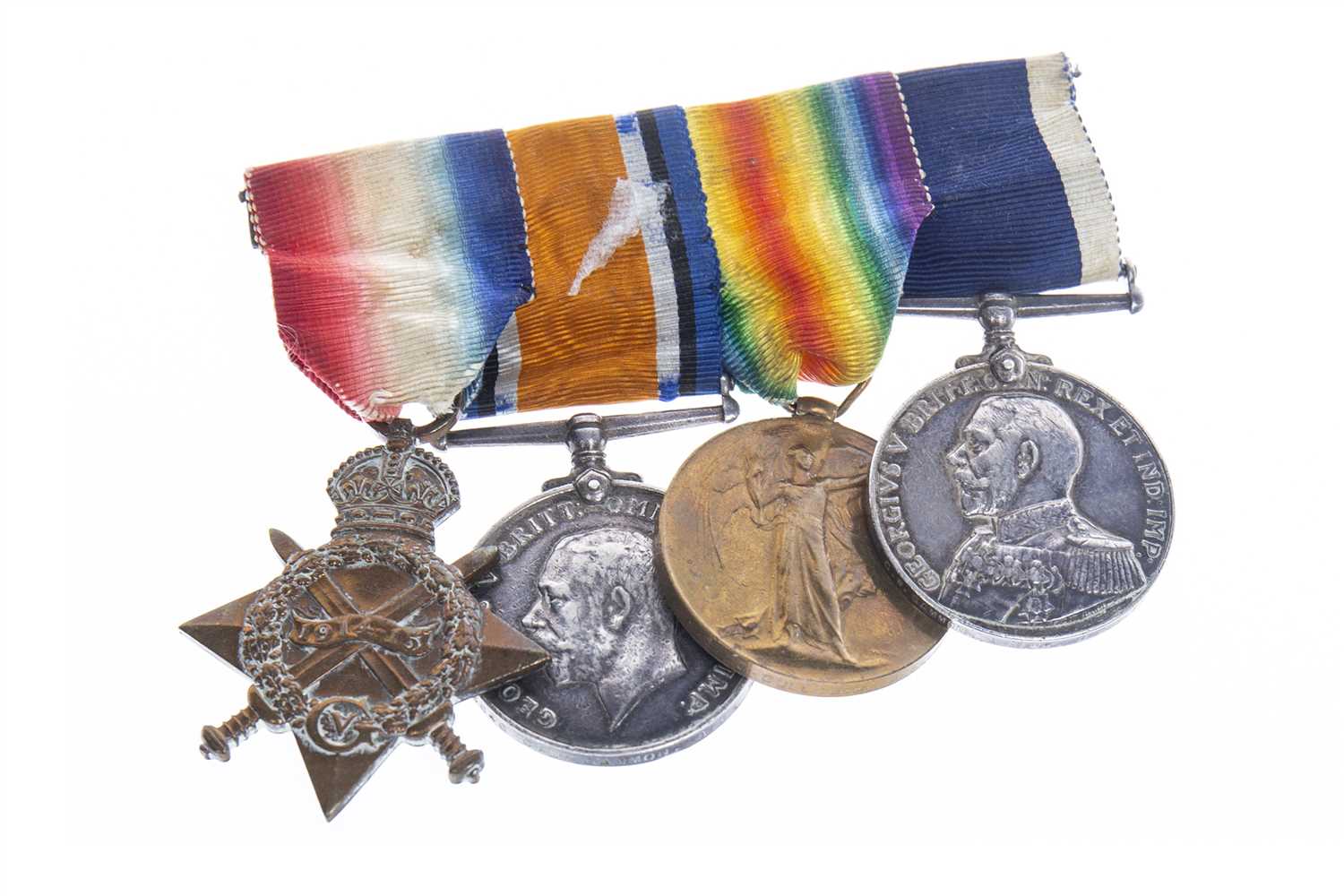 Lot 1608 - A WWI MEDAL GROUP AWARDED TO C.W. GAMMON A.B, R.N.